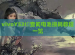 vivoY53t​查询电池损耗教程一览