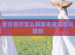 蛋仔派对怎么解除未成年游玩限制