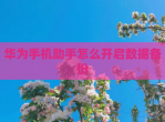 华为手机<strong>助手</strong>怎么开启数据备份