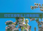 钉钉文档怎么上传到微信