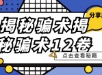 揭秘骗术12卷，数千被骗的案例