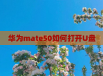 华为mate50如何打开U盘