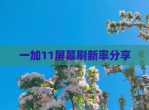 一加11屏幕刷新率分享