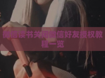 微信读书关闭微信好友授权教程一览