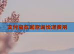 支付宝在哪查询快递费用