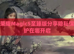 荣耀Magic5至臻版分享隐私保护在哪开启