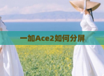 一加Ace2如何分屏