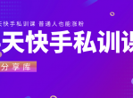 14天快手涨粉丝私训课