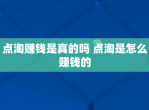 点淘赚钱是真的吗 点淘是怎么赚钱的