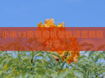 小米13夜景相机参数设置教程<strong>分享</strong>