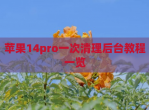 苹果14pro一次清理后台教程一览