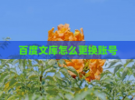 百度文库怎么更换账号