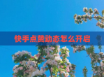 快手点赞动态怎么开启