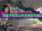 苹果手机怎么开启屏幕录制