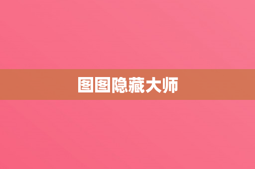图图隐藏大师