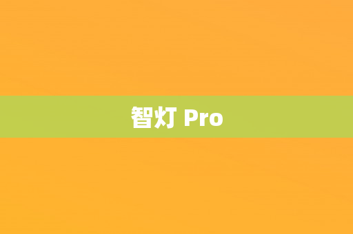 智灯 Pro