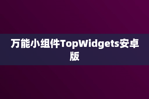 万能小组件TopWidgets安卓版