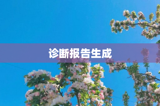 诊断报告生成