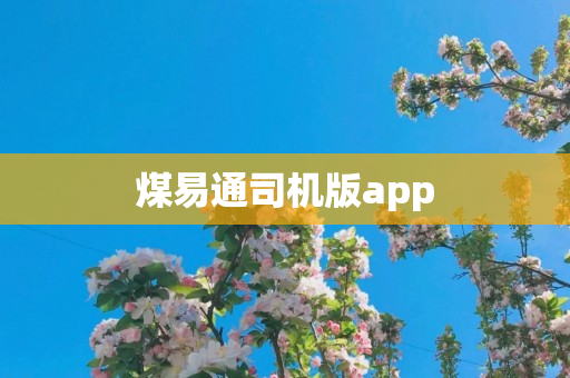 煤易通司机版app