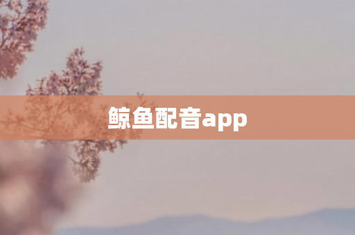 鲸鱼配音app
