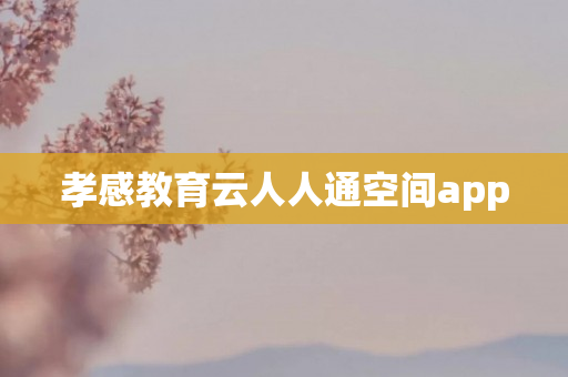孝感教育云人人通空间app