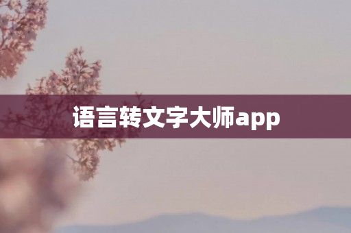 语言转文字大师app