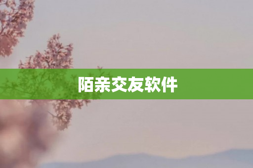 陌亲交友软件