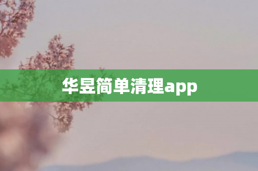 华昱简单清理app