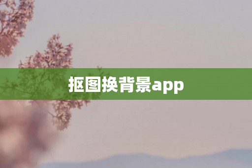 抠图换背景app