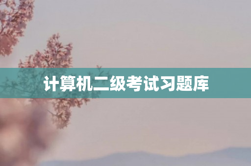 计算机二级考试习题库