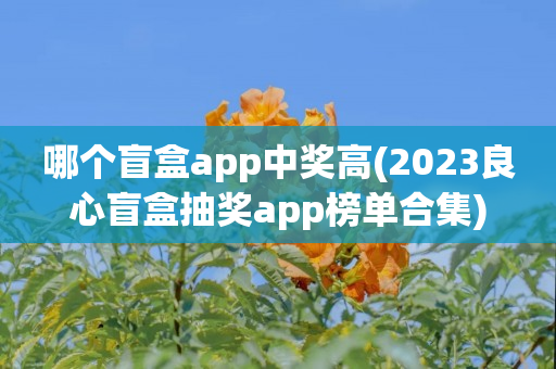 哪个盲盒app中奖高(2023良心盲盒抽奖app榜单合集)