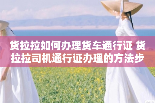 货拉拉如何办理货车通行证 货拉拉司机通行证办理的方法步骤