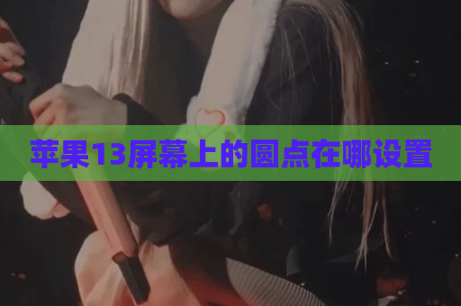 苹果13屏幕上的圆点在哪设置