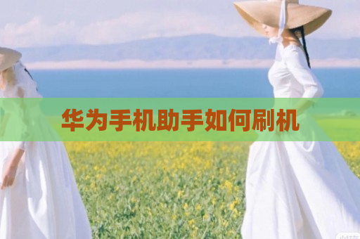华为手机助手如何刷机