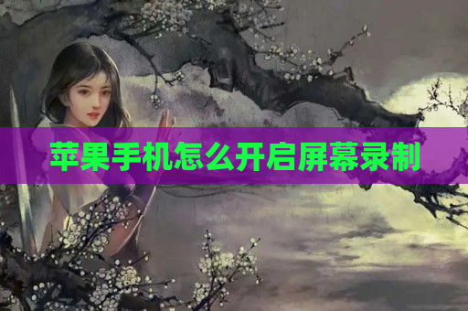 苹果手机怎么开启屏幕录制