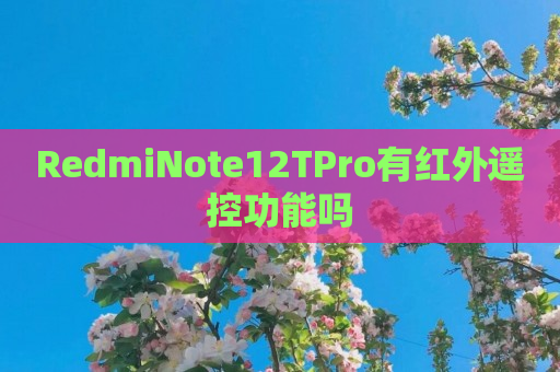 RedmiNote12TPro有红外遥控功能吗