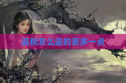 退税怎么退的更多一点