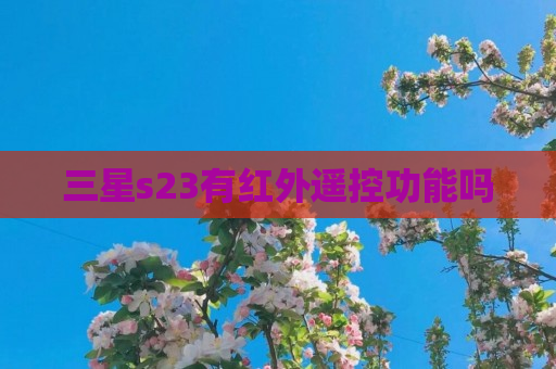 三星s23有红外遥控功能吗