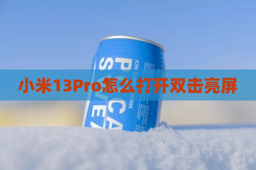 小米13Pro怎么打开双击亮屏