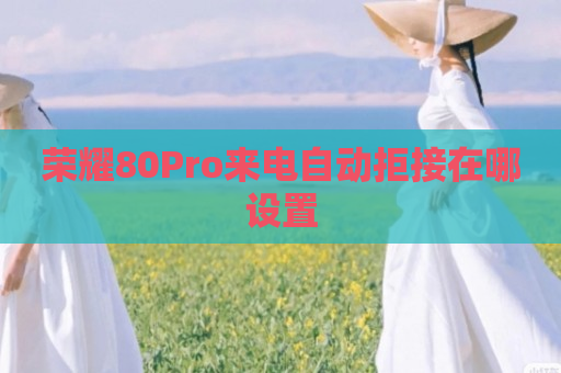 荣耀80Pro来电自动拒接在哪设置