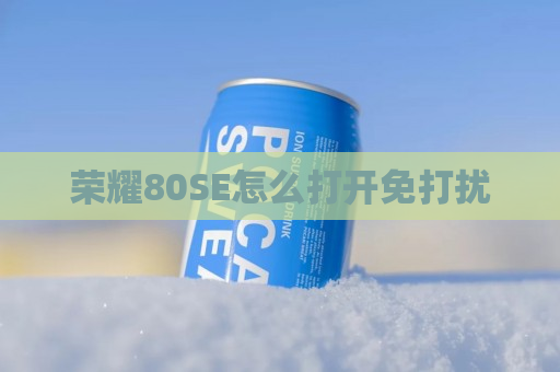 荣耀80SE怎么打开免打扰