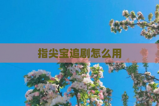 指尖宝追剧怎么用
