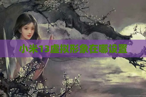 小米13虚拟形象在哪设置