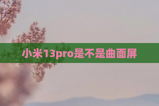 小米13pro是不是曲面屏