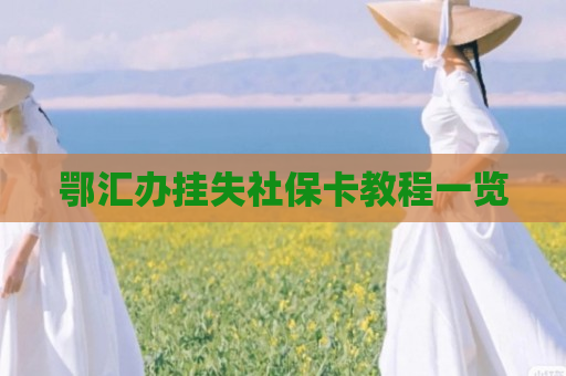 鄂汇办挂失社保卡教程一览