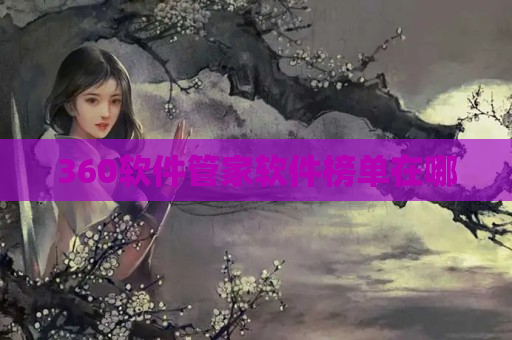 360软件管家软件榜单在哪
