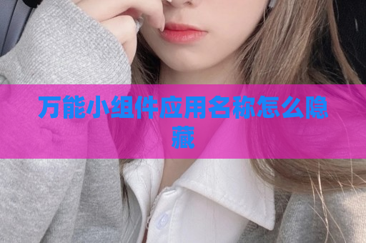 万能小组件应用名称怎么隐藏