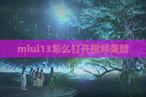 miui13怎么打开视频美颜