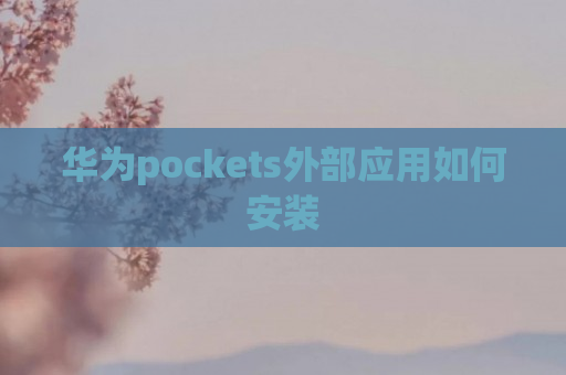 华为pockets外部应用如何安装