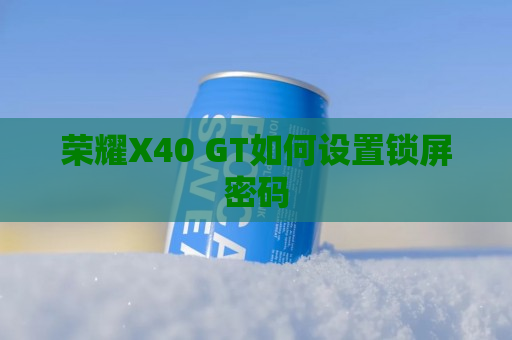荣耀X40 GT如何设置锁屏密码